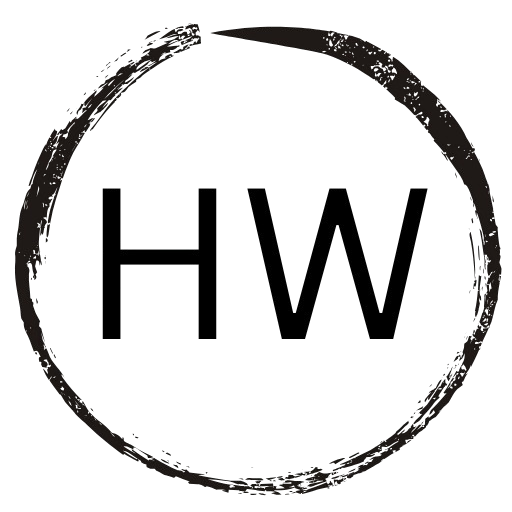 Hackel Webdesign Logo HW Logo von Hackel Webdesign, umgeben von einem Kreis